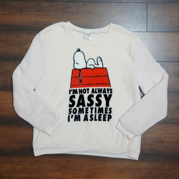 Peanuts Super Soft Pajama Sweater Top - Picture 1 of 3